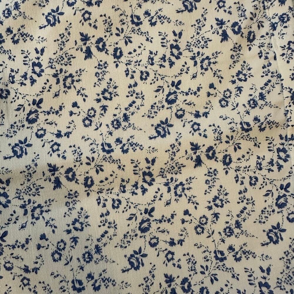 Mario Serrani White/Blue Floral Print Straight/Stretch Pants- M - Picture 4 of 8